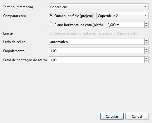 Volumes entre superfícies
